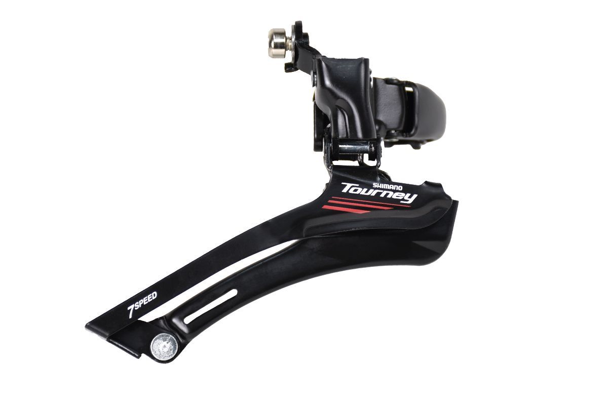 Переключатель передний SHIMANO Tourney AFDA070AM хомут 31,8(34,9),50T,61°-66°,2пер,н.тяга,шоссе,черн Переключатель передний SHIMANO Tourney AFDA070AM хомут 31,8(34,9),50T,61°-66°,2пер,н.тяга,шоссе,черн
