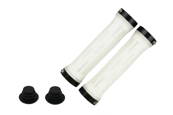 Грипсы MTB HL-G309, 130мм, с 2 грипстопами, под шестигранник, белые Грипсы MTB HL-G309, 130мм, с 2 грипстопами, под шестигранник, белые